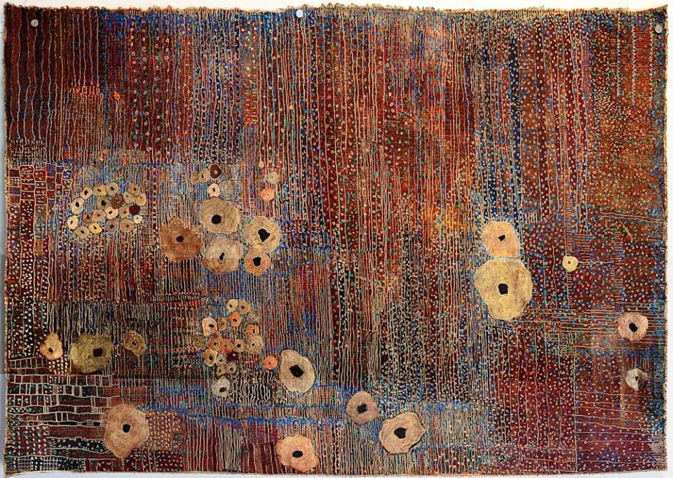 Huguette Caland, *Golden Daisies*, 2009