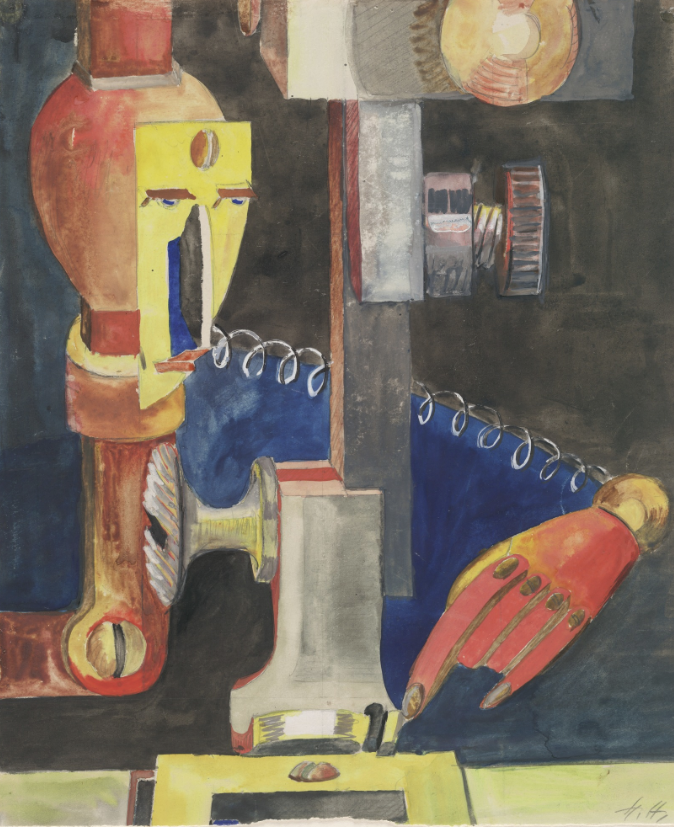 Hannah Höch - Study for Man and Machine (Skizze zu Mensch und Maschine), 1923