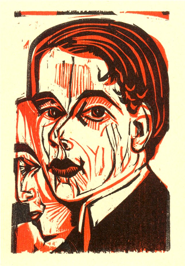 Ernst Ludwig Kirchner, Man's Head. Self-portrait