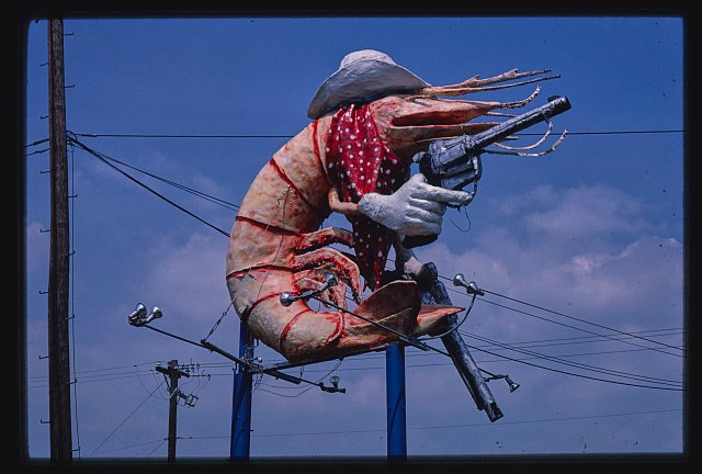 Christie's Restaurant sign, cowboy shrimp, Houston, Texas