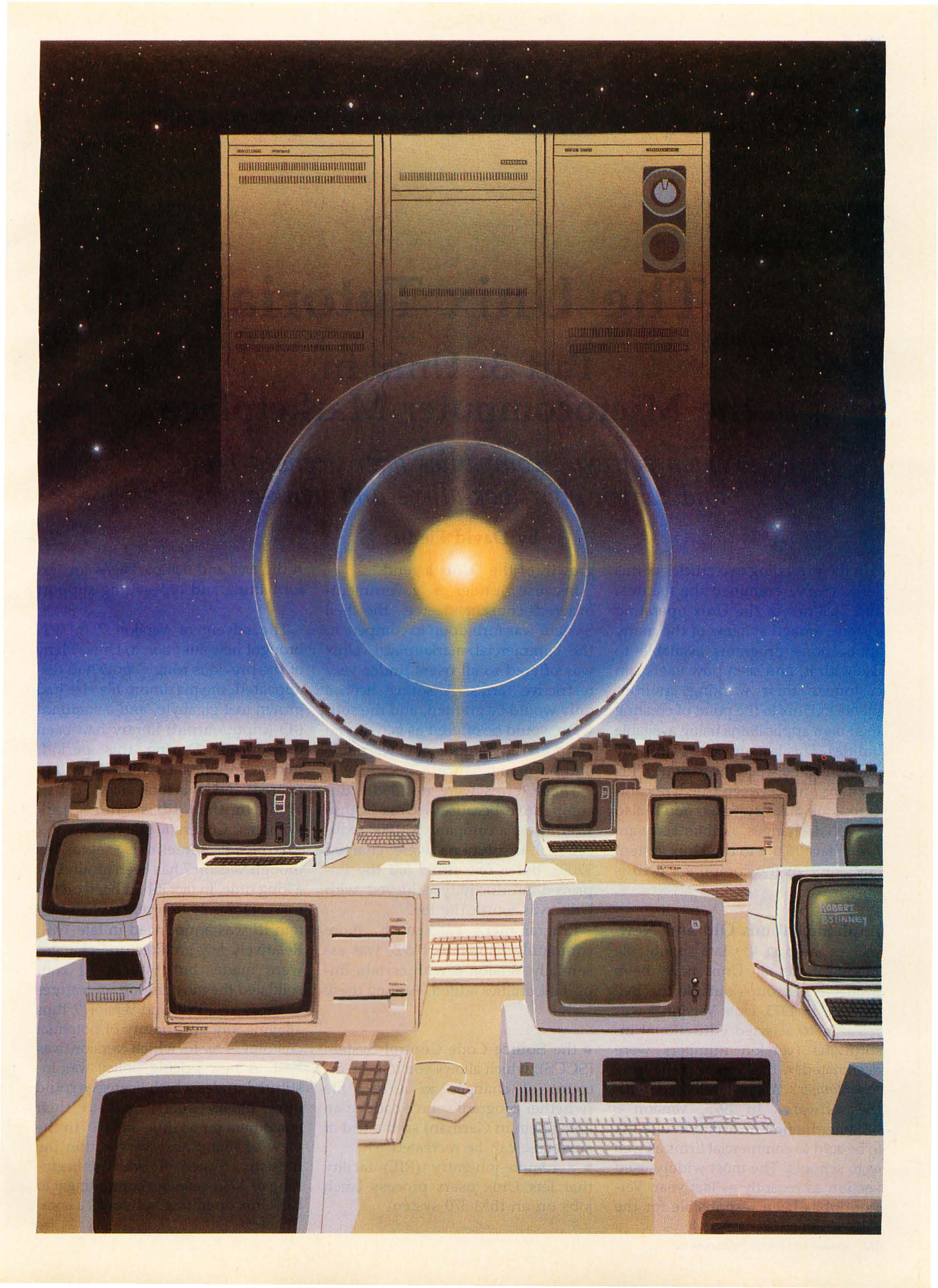 Robert Tinney, Illustration from the article "The Unix Operating System" in Byte magazine, October 1983