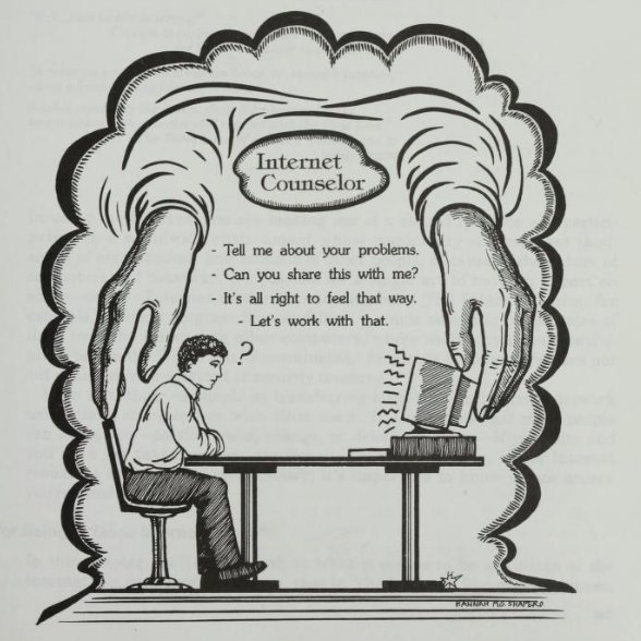 Illustration from Daniel Dern's The Internet Guide for New Users (1993)